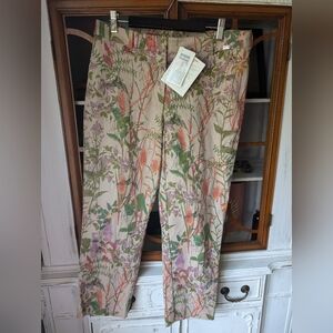 Geiger Women's pants/slacks-Size 42-Khaki/floral
